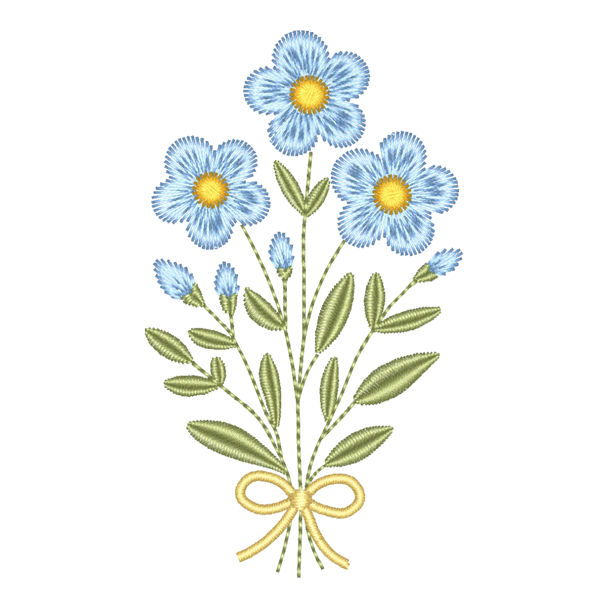 Matriz de Bordado Ramo Floral Delicado | Pontos & Formas