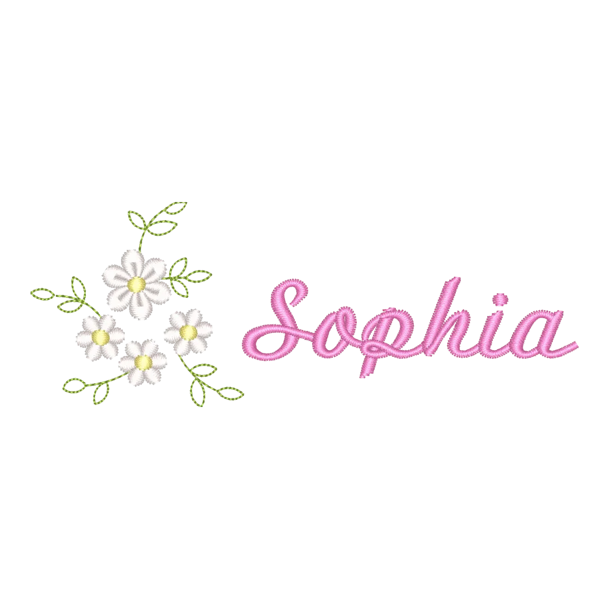 Matriz de Bordado Sophia Floral Delicado - Pontos Leves e Download Imediato