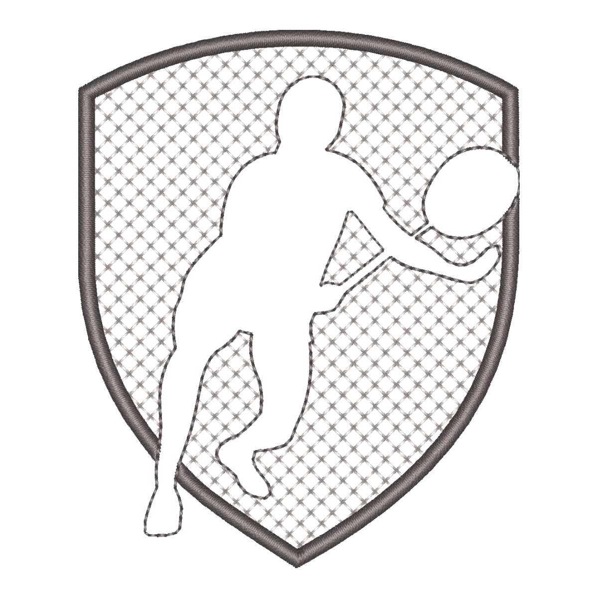 Matriz de Bordado Tênis Escudo Esportivo - Pontos & Formas