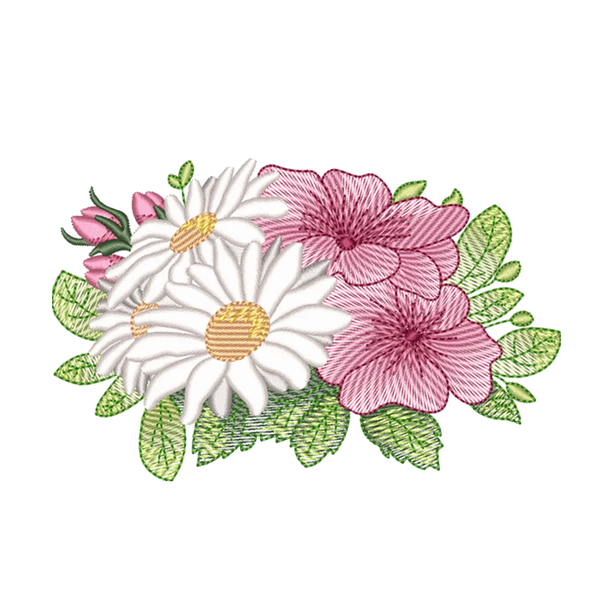Buquê de Margaridas e Flores Delicadas