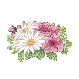 Buquê de Margaridas e Flores Delicadas
