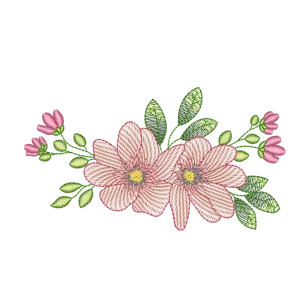 Ramo Floral Delicado: Bordado Exclusivo