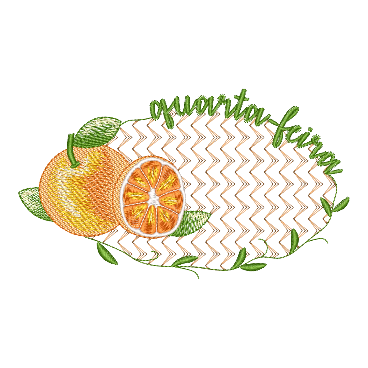 Matriz de Bordado Quarta-feira Laranja Cítrica