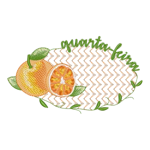 Matriz de Bordado Quarta-feira Laranja Cítrica