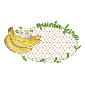 Quinta-feira Doce: Matriz de Bordado com Bananas