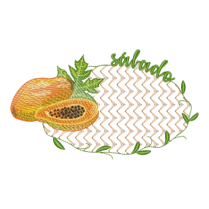 Bordado Papaya Tropical: Sábado de Frescor