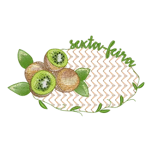 Matriz de Bordado Digital Kiwi Sexta-feira