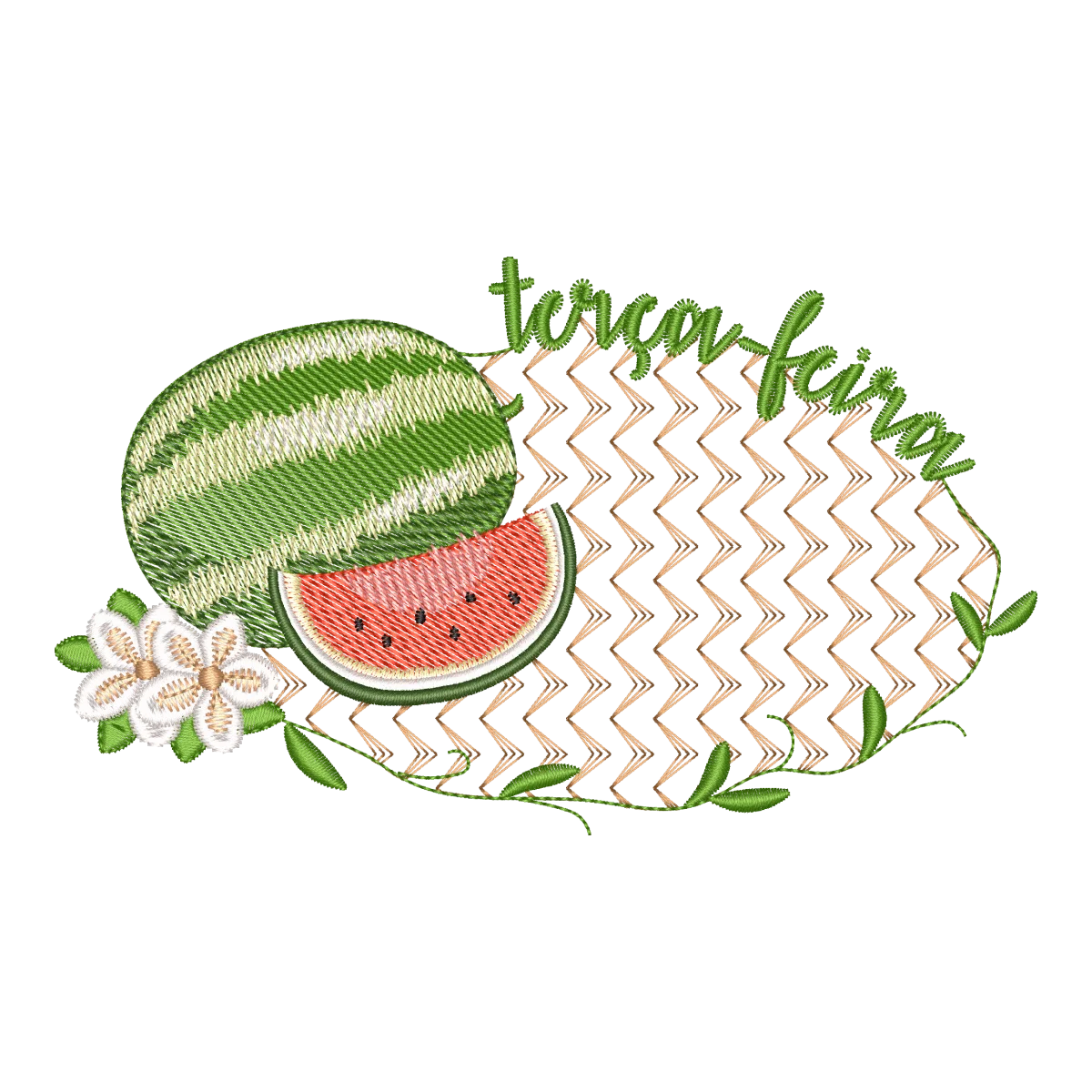 Matriz de Bordado Melancia Tropical Terça-Feira