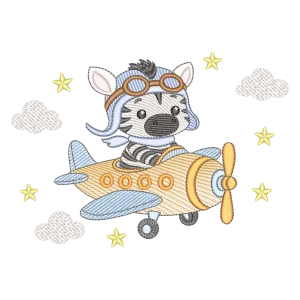 Bordado Zebra Piloto Aventureiro
