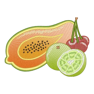Matriz de Bordado Mix de Frutas Tropicais