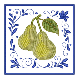 Matriz de Bordado Pêras e Arabescos