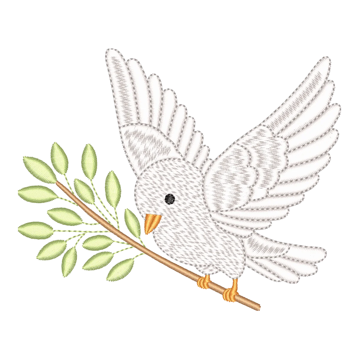 Pomba da Paz Divina com Ramo de Oliveira