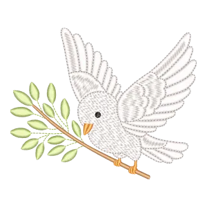 Pomba da Paz Divina com Ramo de Oliveira