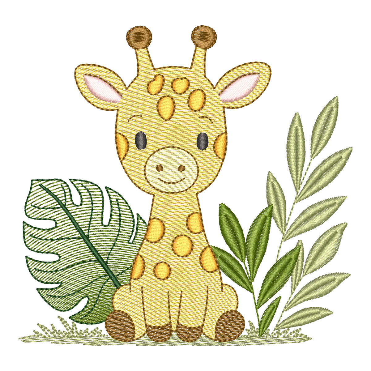 Bordado Girafa Safari Encantada