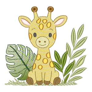 Bordado Girafa Safari Encantada