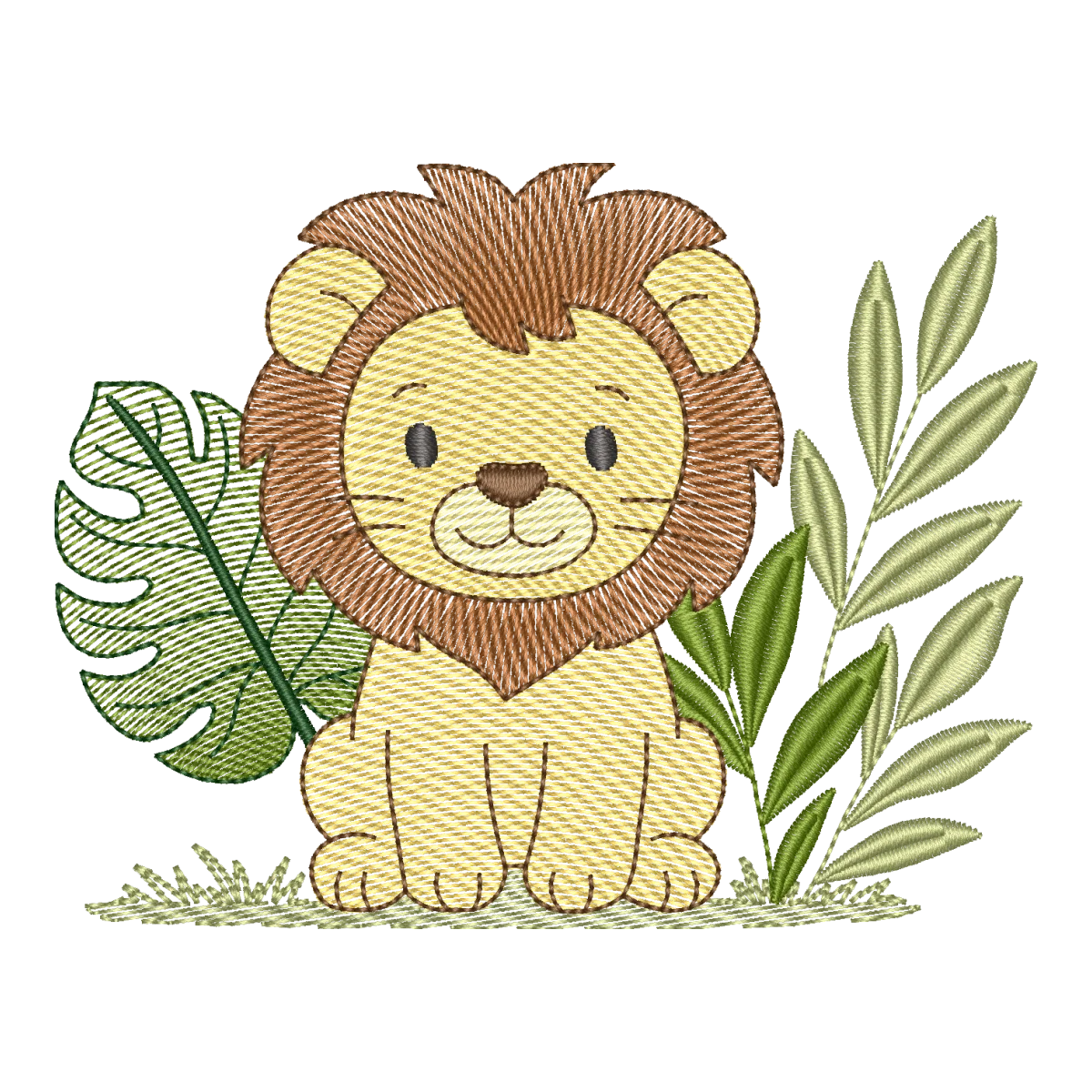 Bordado Leãozinho Safari