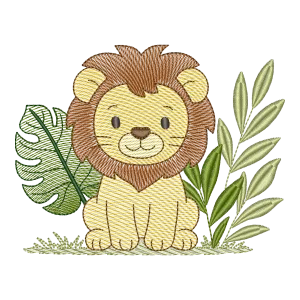 Bordado Leãozinho Safari