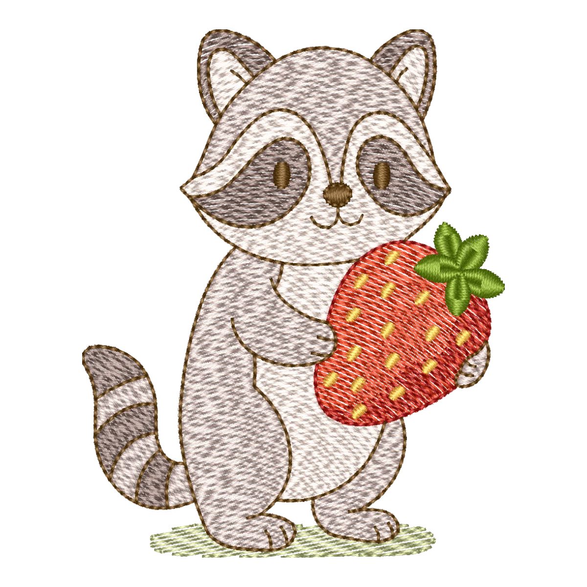 Guaxinim Sonhador com Morango