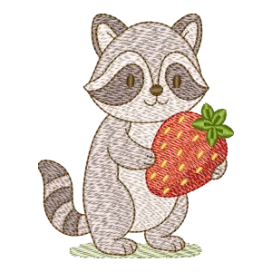 Guaxinim Sonhador com Morango