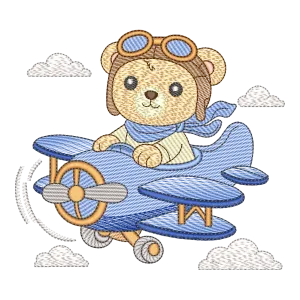 Bordado Ursinho Aviador