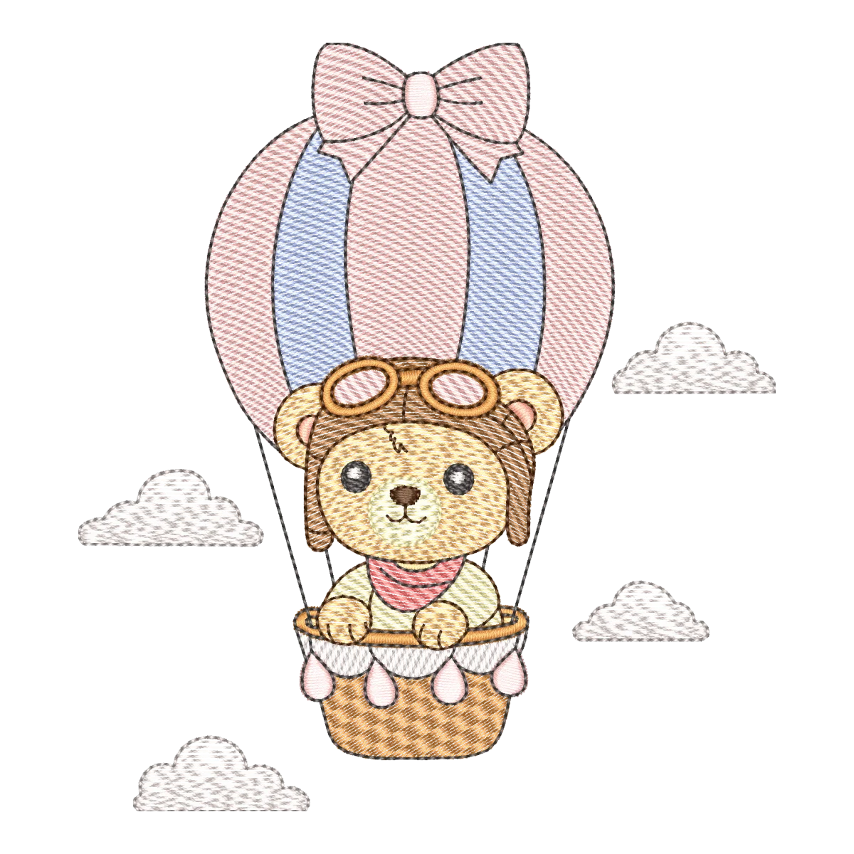 Ursinho Aviador no Balão