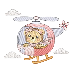 Ursinho Piloto no Helicóptero