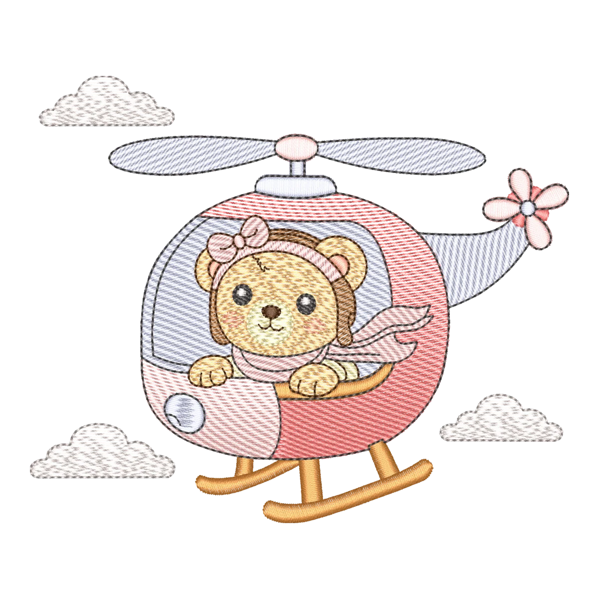 Ursinho Piloto no Helicóptero