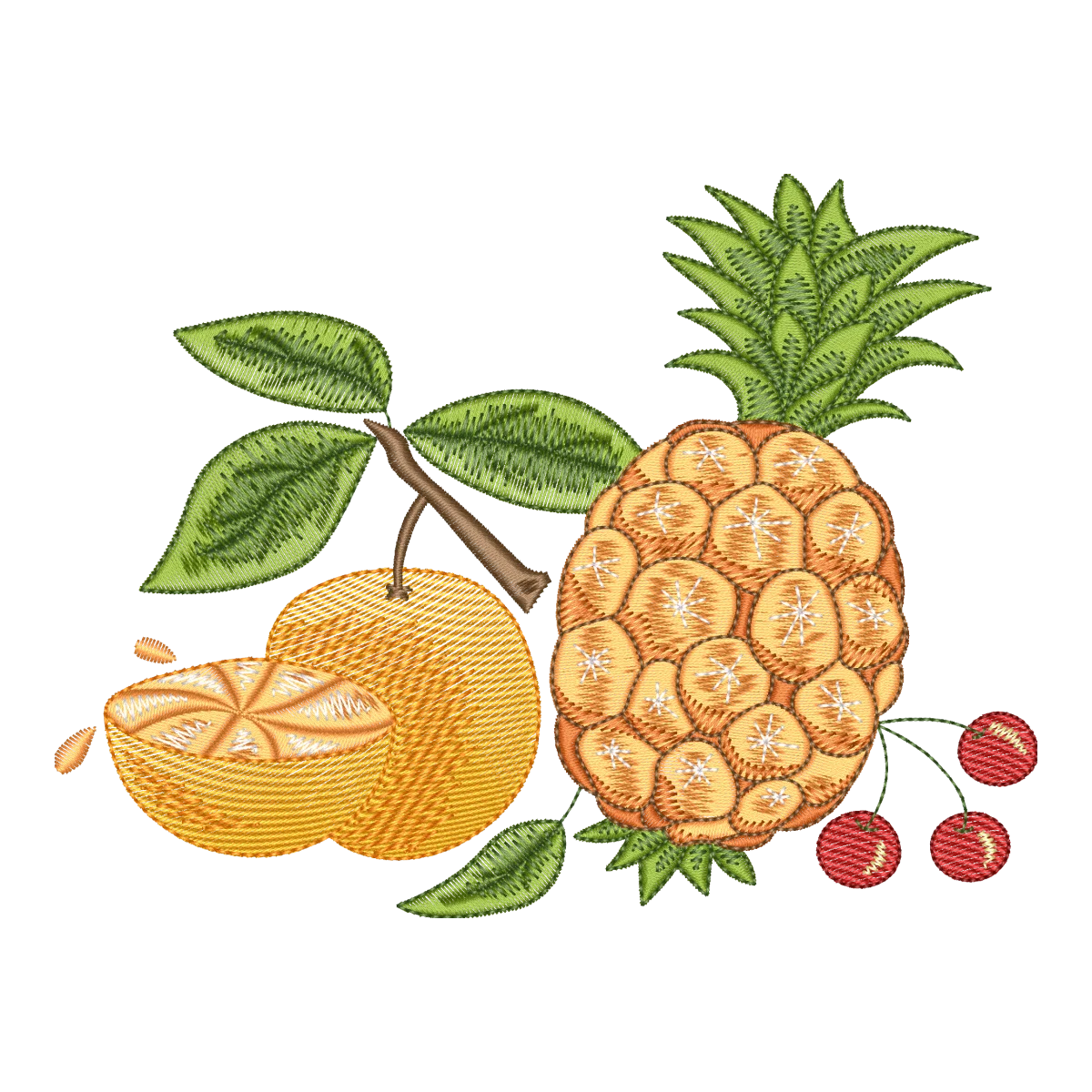Matriz de Bordado Delícias Tropicais Frutas