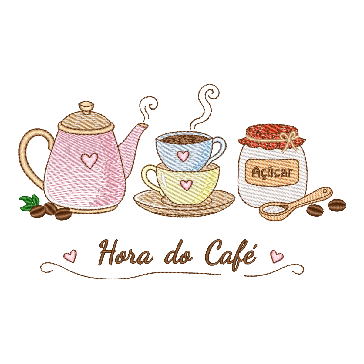 Matriz de Bordado Hora do Café