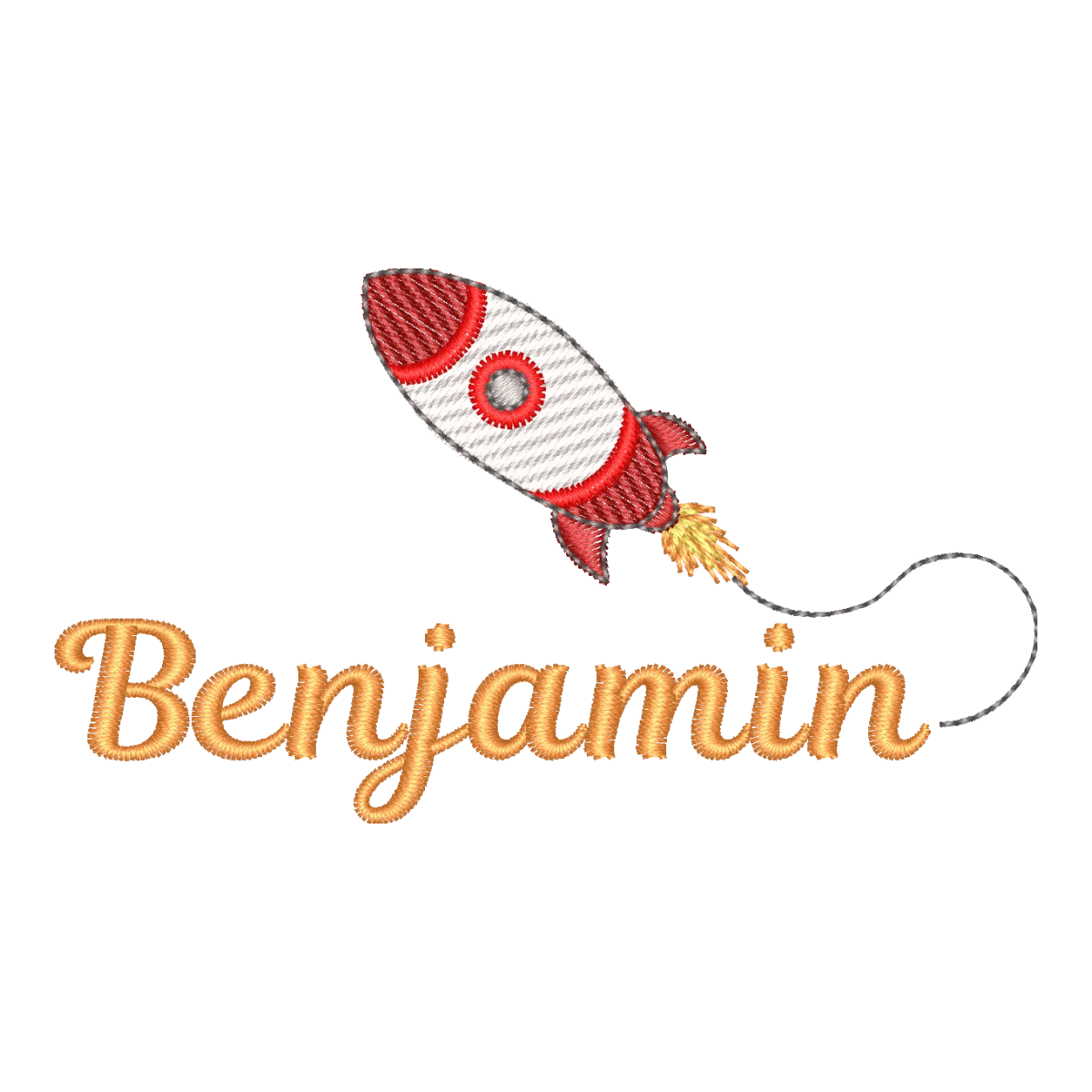 Matriz de Bordado Foguete Benjamin