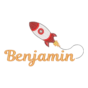 Matriz de Bordado Foguete Benjamin