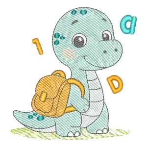 Dinossauro Aventureiro: Matriz de Bordado Infantil