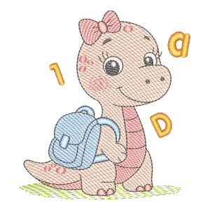 Dino Aventureiro: Matriz de Bordado Infantil