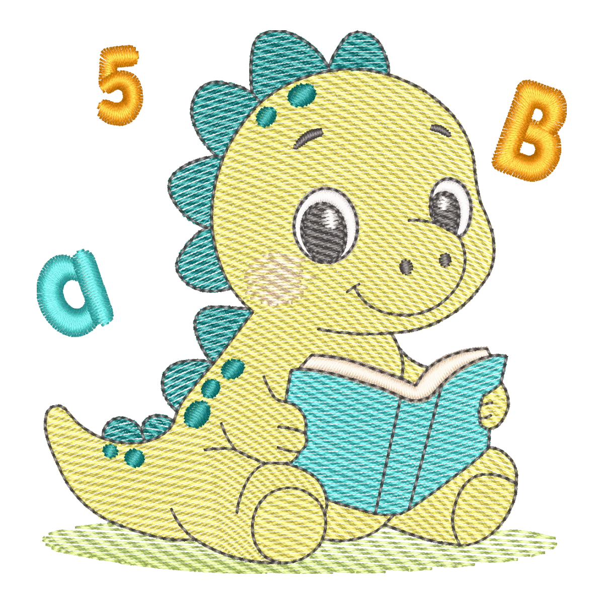 Dinossauro Aventureiro: Matriz de Bordado Digital Infantil