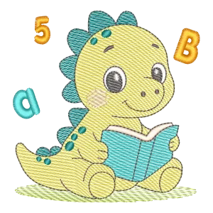 Dinossauro Aventureiro: Matriz de Bordado Digital Infantil