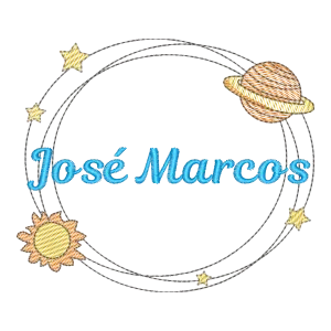 Matriz de Bordado José Marcos: Aventura Espacial Personalizada