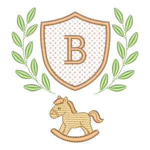 Bordado Cavalinho de Balanço e Monograma B
