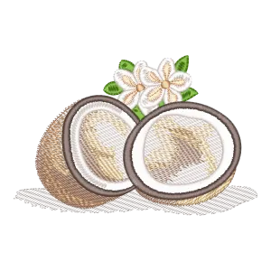 Matriz de Bordado Coco Tropical Florido