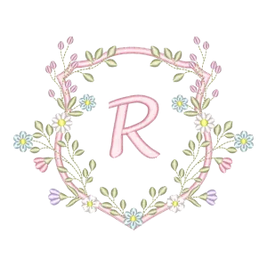 Monograma Floral R Encantado