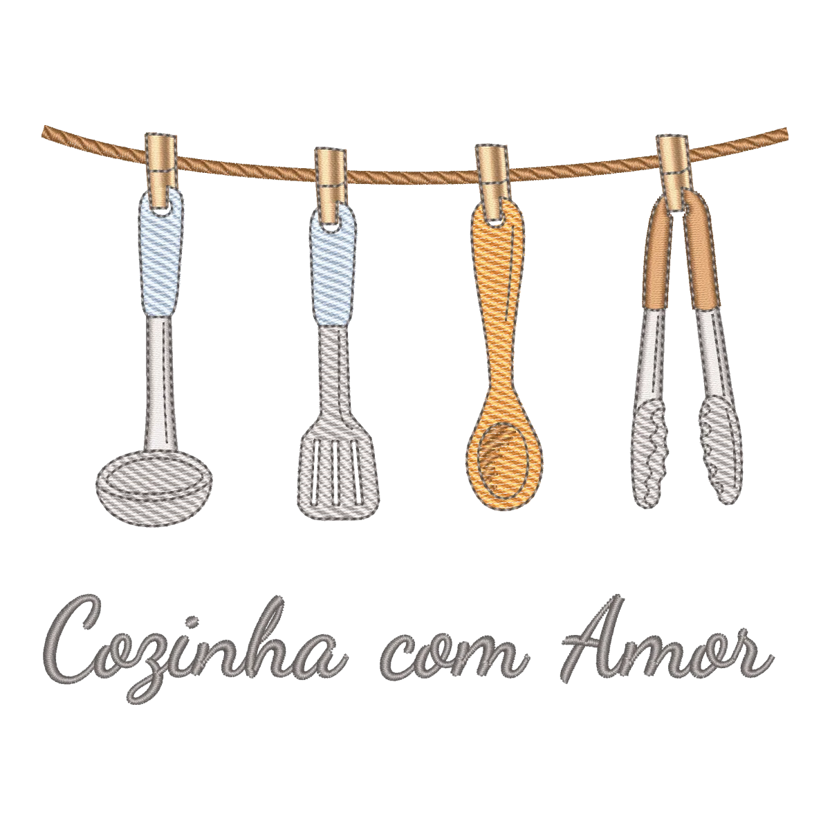 Cozinha com Amor: Utensílios Bordados