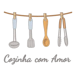 Cozinha com Amor: Utensílios Bordados