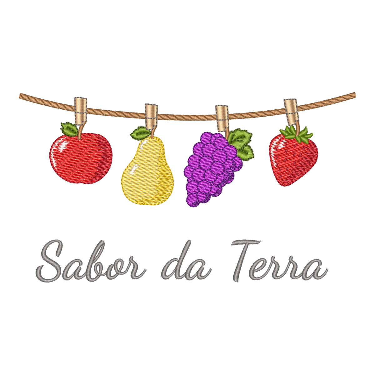 Bordado Sabor da Terra - Frutas Frescas