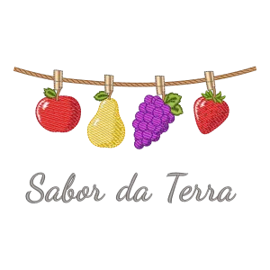Bordado Sabor da Terra - Frutas Frescas