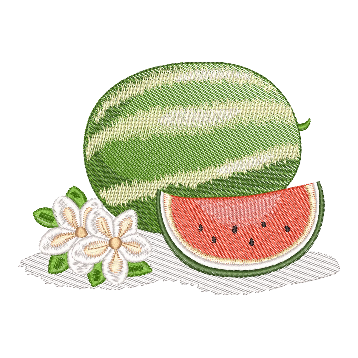 Melancia Tropical: Matriz de Bordado Vibrante