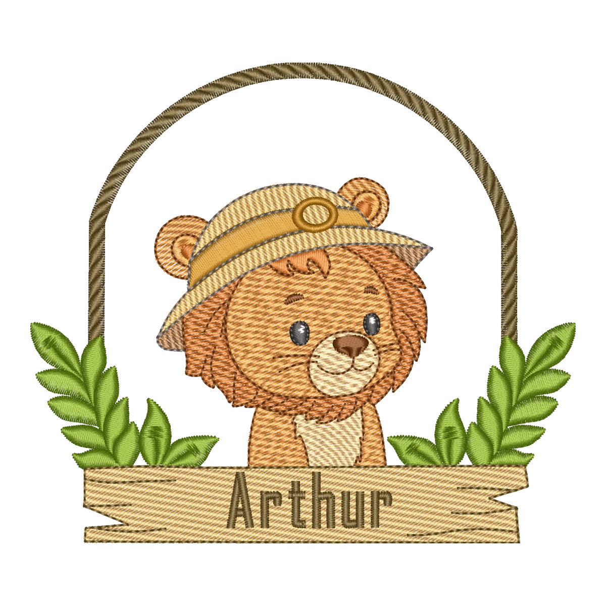 Bordado Leão Aventureiro Arthur