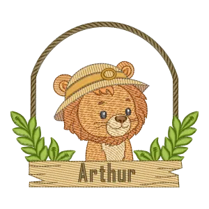 Bordado Leão Aventureiro Arthur