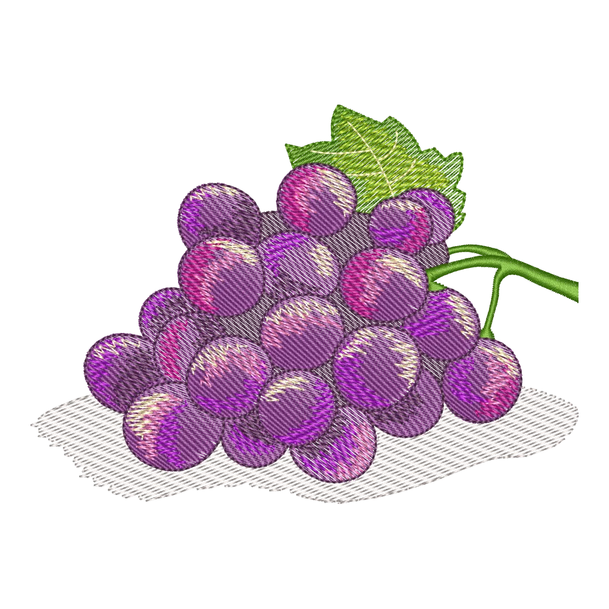 Matriz de Bordado Cacho de Uvas - Pontos Leves e Download Imediato