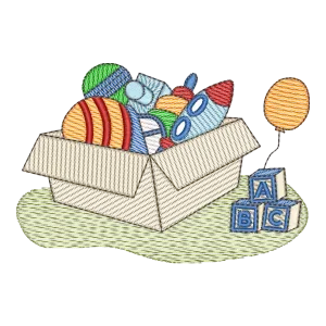Matriz de Bordado Caixa de Brinquedos