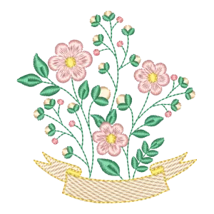 Buquê Floral Delicado com Faixa