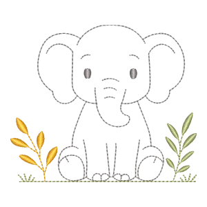 Bordado Elefantinho Aventureiro